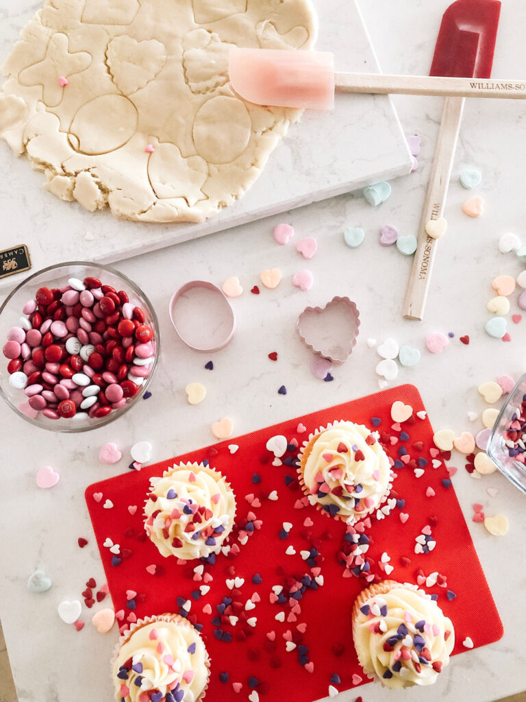 sweetheart cupcakes that made for Valentine's Day topped with buttercream frosting