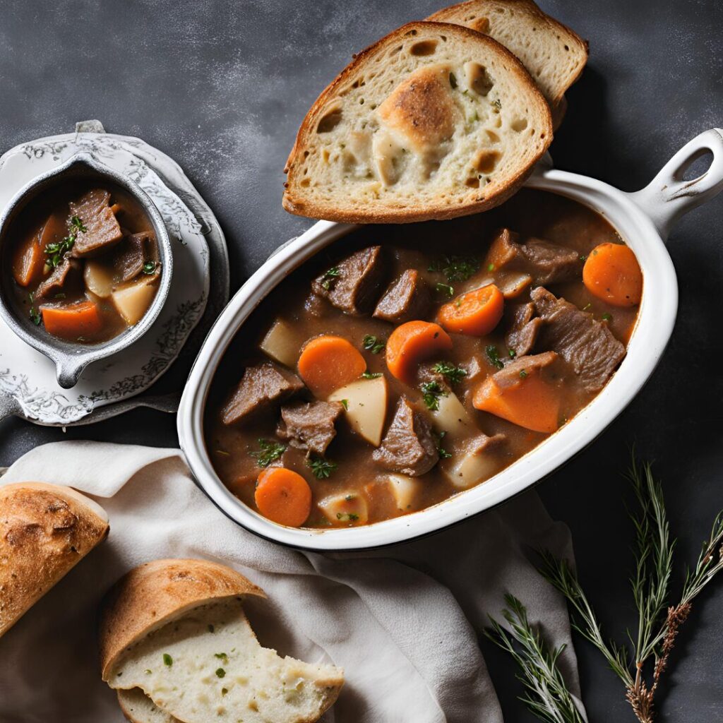 Classic Beef Stew with Homemade Sourdough Bread